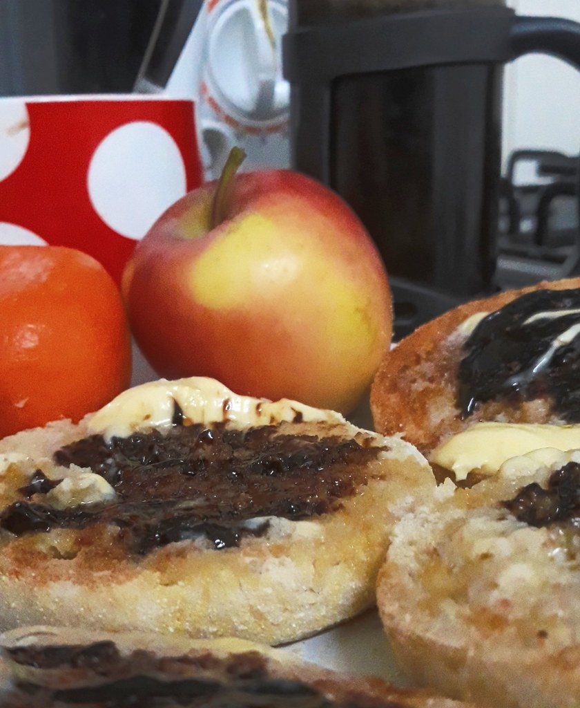 English muffin breakfast sandwich